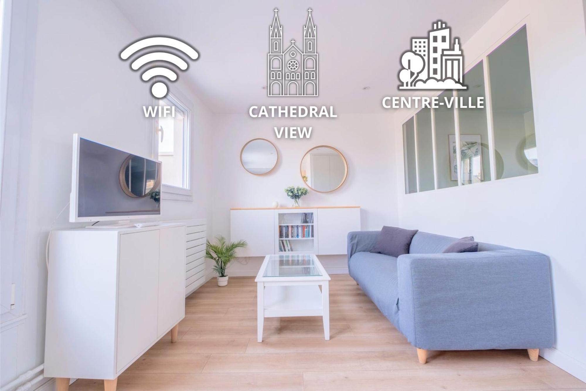 Appartement Le Clovis - Cathedrale à Reims Extérieur photo